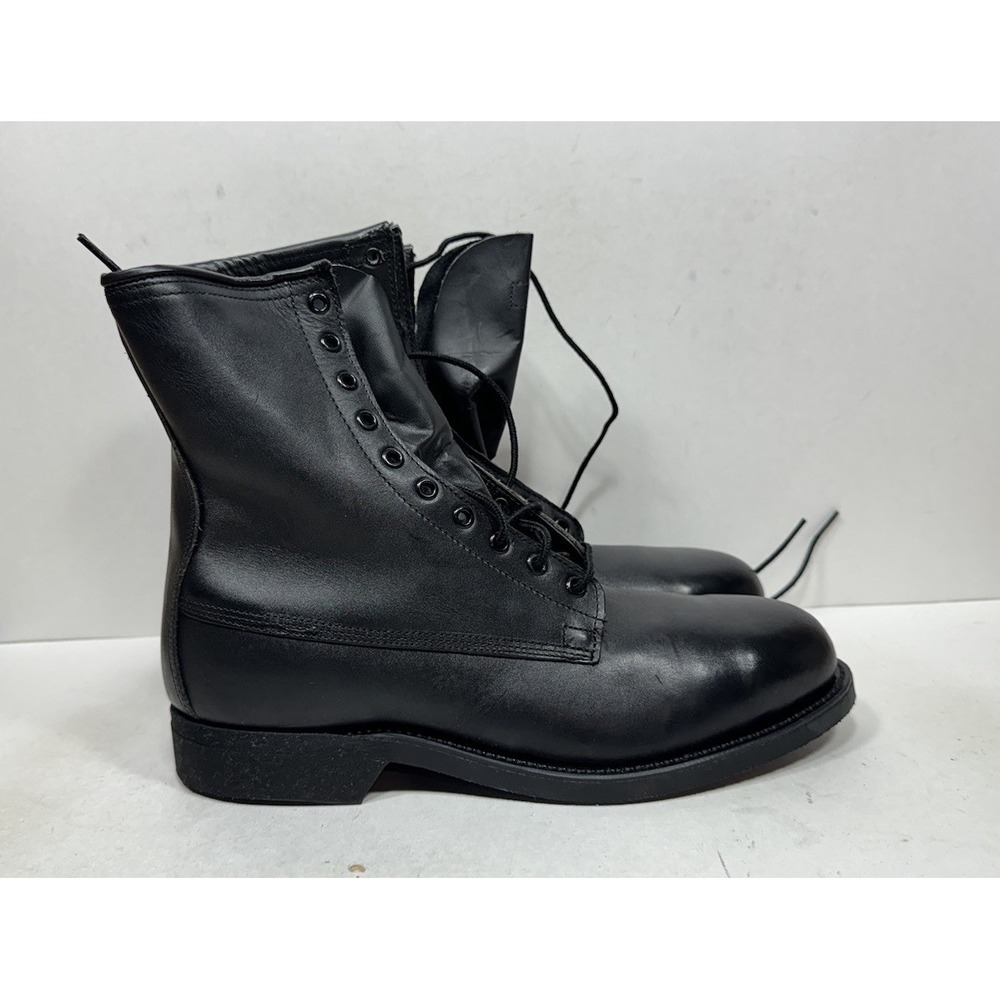 Vintage 1990 Addison Shoe Company Black Military Combat Men's Size 10 R Boots